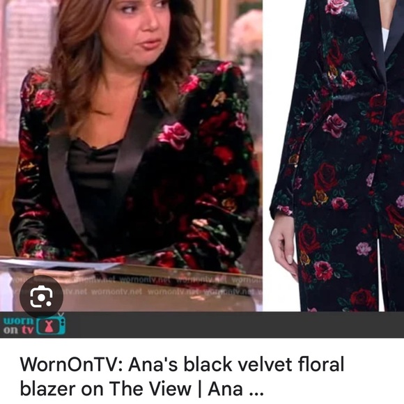 L'Agence Chamberlain Vintage Bouquet Velvet Blazer (size 0) - Picture 13 of 13